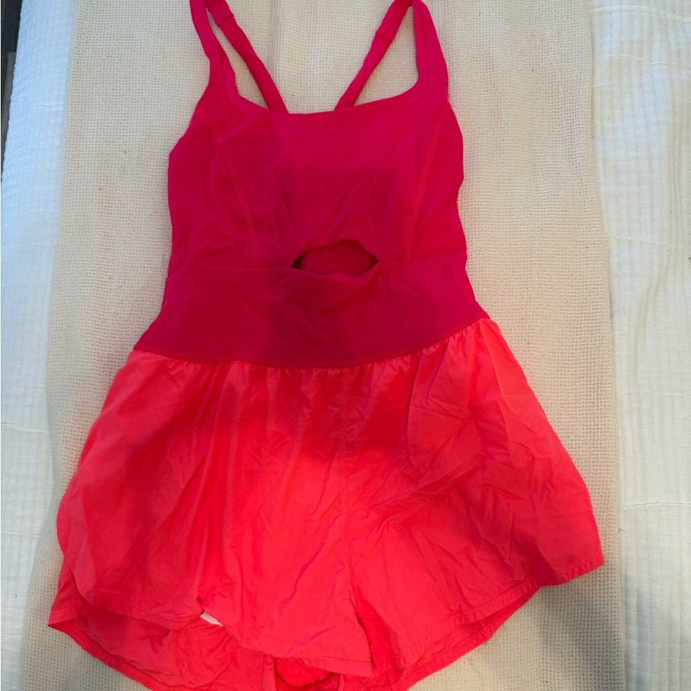 W for Women Hot Pink and Coral Romper Jumpsuit